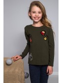 Blouse with khaki patches NDZ8129 - Online store - Boutique